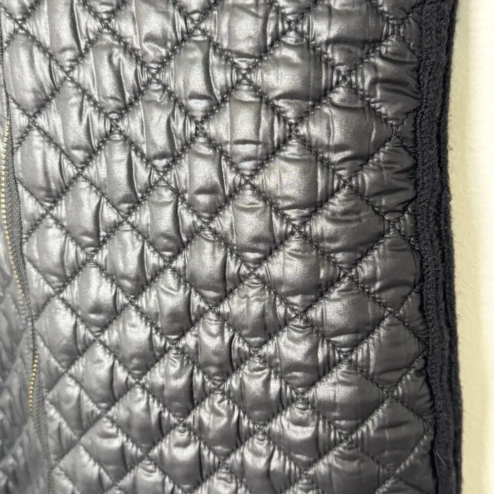 Per se quilted/wool‎ zip up jacket